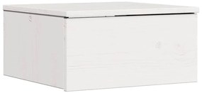 Éjjeli asztal 2 pcs Fehér 37 x 35 x 18.5 cm Tömör fenyőfa