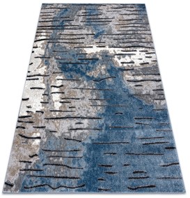 Modern COZY szőnyeg 8876 Rio - Structural két szintű gyapjú kék