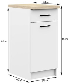 Konyhabútor 240 cm Ozara II (fehér). 1069376
