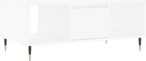 vidaXL fehér szerelt fa dohányzóasztal 90 x 50 x 36,5 cm