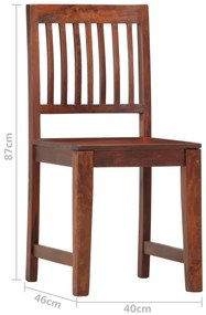 4 db tömör mangófa étkezőszék