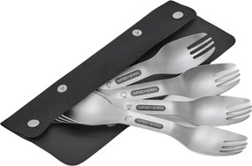 Ezüstszínű rozsdamentes acél étkező villa szett 4 db-os Spork – Black + Blum