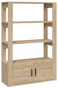 sonoma tölgy színű szerelt fa tálalóasztal 80x30x119,5 cm