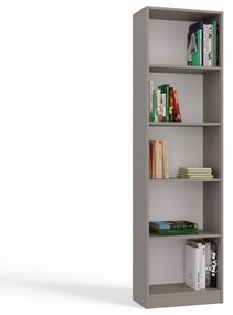Faenza R50 polcos szekrény, könyvtartó, 50x182x30 cm, agyag színű