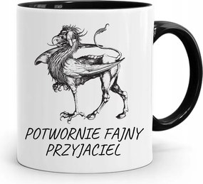 Fekete Bögre Barátnak Szörnyen Vagány, fényképes nyomattal