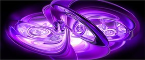 Lila fraktálos kép (120x50 cm)