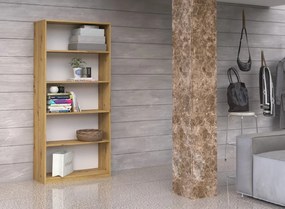 Shannan R80 polcos szekrény, 80x182x30 cm, tölgy