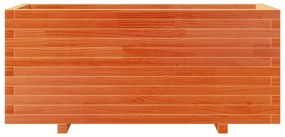 viaszbarna tömör fenyőfa kerti virágtartó 110 x 40 x 49,5 cm