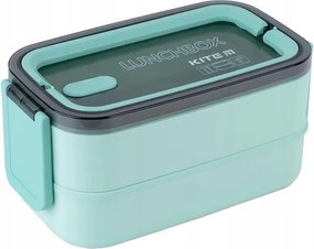 Uzsonnás Doboz Reggeliző Evőeszközökkel Utántöltő 2 Rekeszes 1400ml Fehér Kite