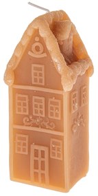 Karácsonyi gyertya természetes viaszból Domek, 13cm, 13 cm