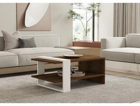 Dohányzóasztal Gaye - Walnut, White
