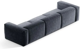 Szürkéskék kordbársony kanapé 364 cm Bergamo – Cosmopolitan Design