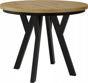 Kerek asztal Artisan Tölgy összecsukható 80/160 konyha nappali