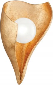 Hudson Valley fali lámpa Moonstone acél/üveg arany/fehér G9 1x6W 331-