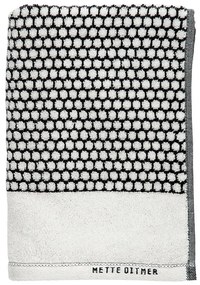 Fekete-fehér pamut törölköző 50x100 cm Grid – Mette Ditmer Denmark