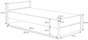Gyerekágy  200x90 cm. Akció -19%. 1052340