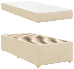Ágykeret matracmal Krém 90 x 190 cm szövet