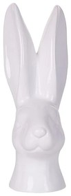 Nyúl Fej Alakú Fehér Kerámia Figura 26 cm GUERANDE Beliani