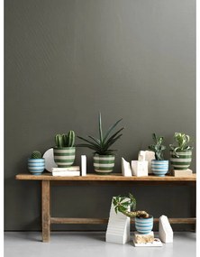 Nuovo sötétzöld-fehér kerámia virágcserép, ø 15 cm - Kähler Design