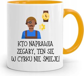 Sárga Bögre Óramesternek A Cirkuszban Nem Nyomtatott Fényképpel