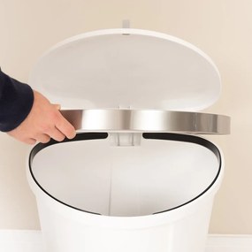 Fehér műanyag pedálos szemetes 50 l Mode – Addis