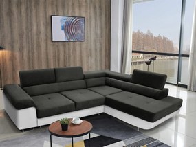 Sarok ülőgarnitúra Ascend L (szürke + fehér) (J). 1056905