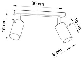 Ludwik fa mennyezeti lámpa - Sollux