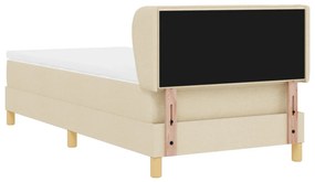 Boxspring Ágy Matraccal - Krém - 80x200 cm - Szövet