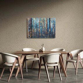 Kép - téli erdő (üvegen) (70x50 cm)