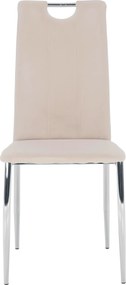 Étkezőszék, bézs Dulux Velvet szövet/króm, OLIVA NEW