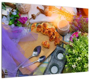 Kép - nyári piknik (üvegen) (70x50 cm)