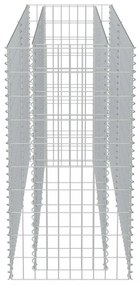 horganyzott acél gabion magaságyás 180 x 50 x 100 cm