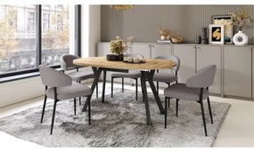 Étkezőasztal ARTUR artisan tölgy/fekete