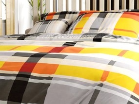 Renforcé pamut ágynemű ORANGE KUBE színes Ágyneműhuzat mérete: 70 x 90 cm | 140 x 200 cm