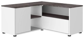 Fehér-szürke TV-állvány beton dekorral 90x45 cm Angle – TemaHome