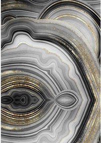 Szürke-aranyszínű fürdőszobai kilépő szett 2 db-os 60x100 cm CT – Foutastic