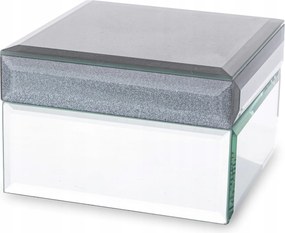 Üveg ékszerdoboz rendszerező tükör sebrna glamour