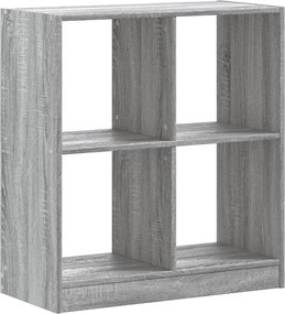 vidaXL szürke sonoma színű szerelt fa könyvespolc 68,5 x 32 x 75 cm