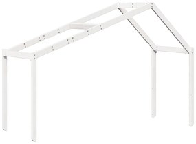 fehér tömör fenyőfa gyerekágytető 203 x 95,5 x 142 cm