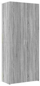szürke sonoma szerelt fa magasszekrény 80 x 42,5 x 185 cm