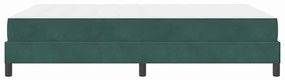 Boxspring ágy matraccal Sötétzöld 160 x 200 cm Bársony