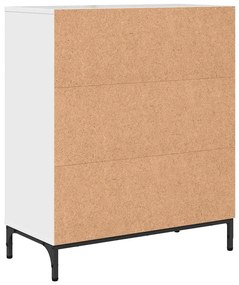 Széf Magasfényű fehér 69.5 x 33 x 82 cm Faanyag