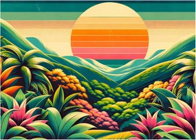 Kép - Színes naplemente (70x50 cm)