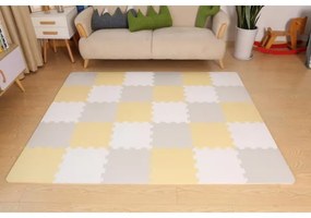 KINDERKRAFT LUNO 30 db szürke/sárga hab puzzle játék