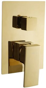 Mexen Uno - Rejtett kád-zuhanycsaptelep, arany, 71435-50