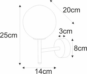 KAJA K-4884 FARO Fekete Színű Fali Lámpa 1xE14 10W IP20