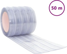 vidaXL átlátszó PVC ajtófüggöny 200 mm x 1,6 mm 50 m