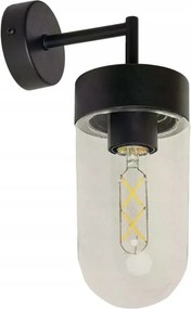 Kültéri kerti fali lámpa fekete felső vagy alsó üvegbúra Abruzzo