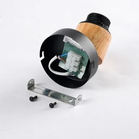 Brilagi - BASKLITE fali spotlámpa 1xE27/15W/230V kaucsukfa/fekete