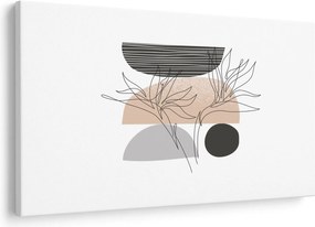 Kép - Vonal művészet virágok N⁰2 (90x60 cm)